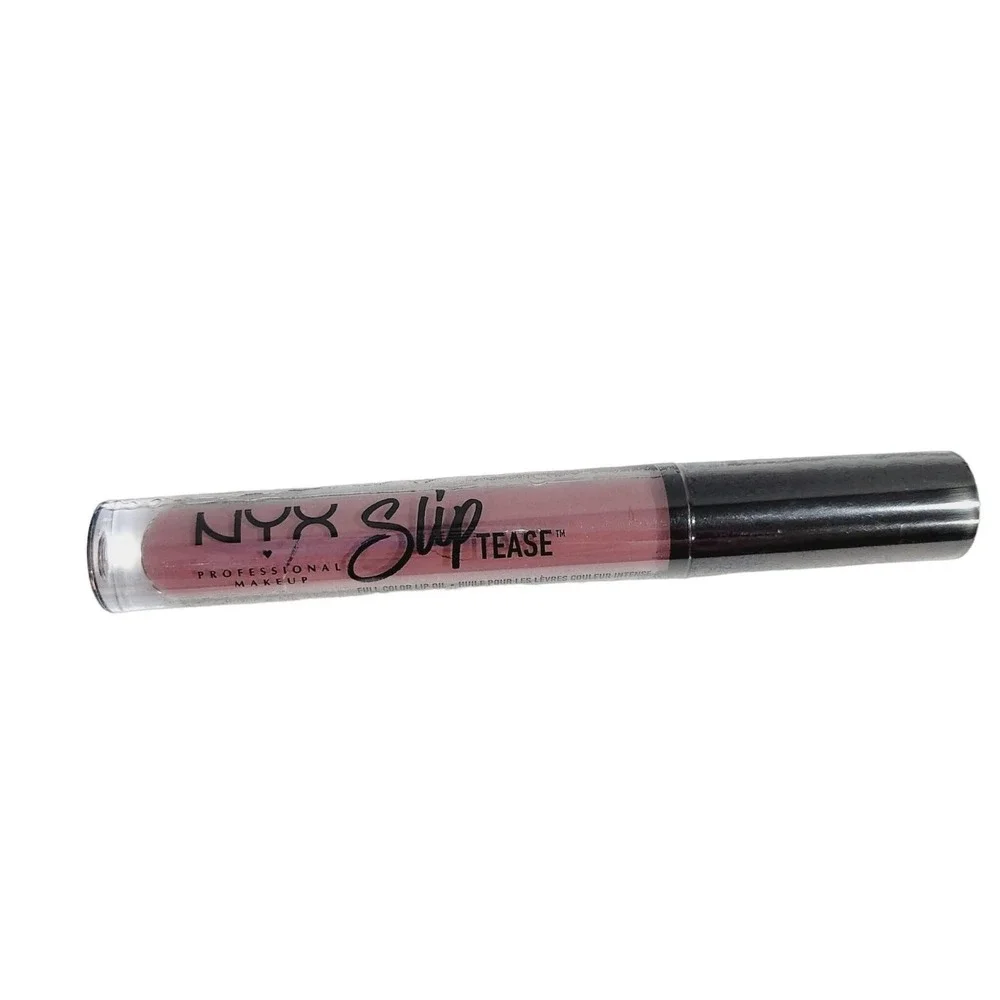 NYX Makeup Slip Tease Full Color‎ Lip Oil Liquid Lipstick Entice Cool Gray Plum